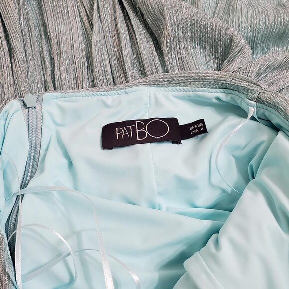 PatBO Womens Lurex Sleeveless Cutout Gown Maxi Dress Size 4 Sea Foam Sexy - Picture 12 of 16